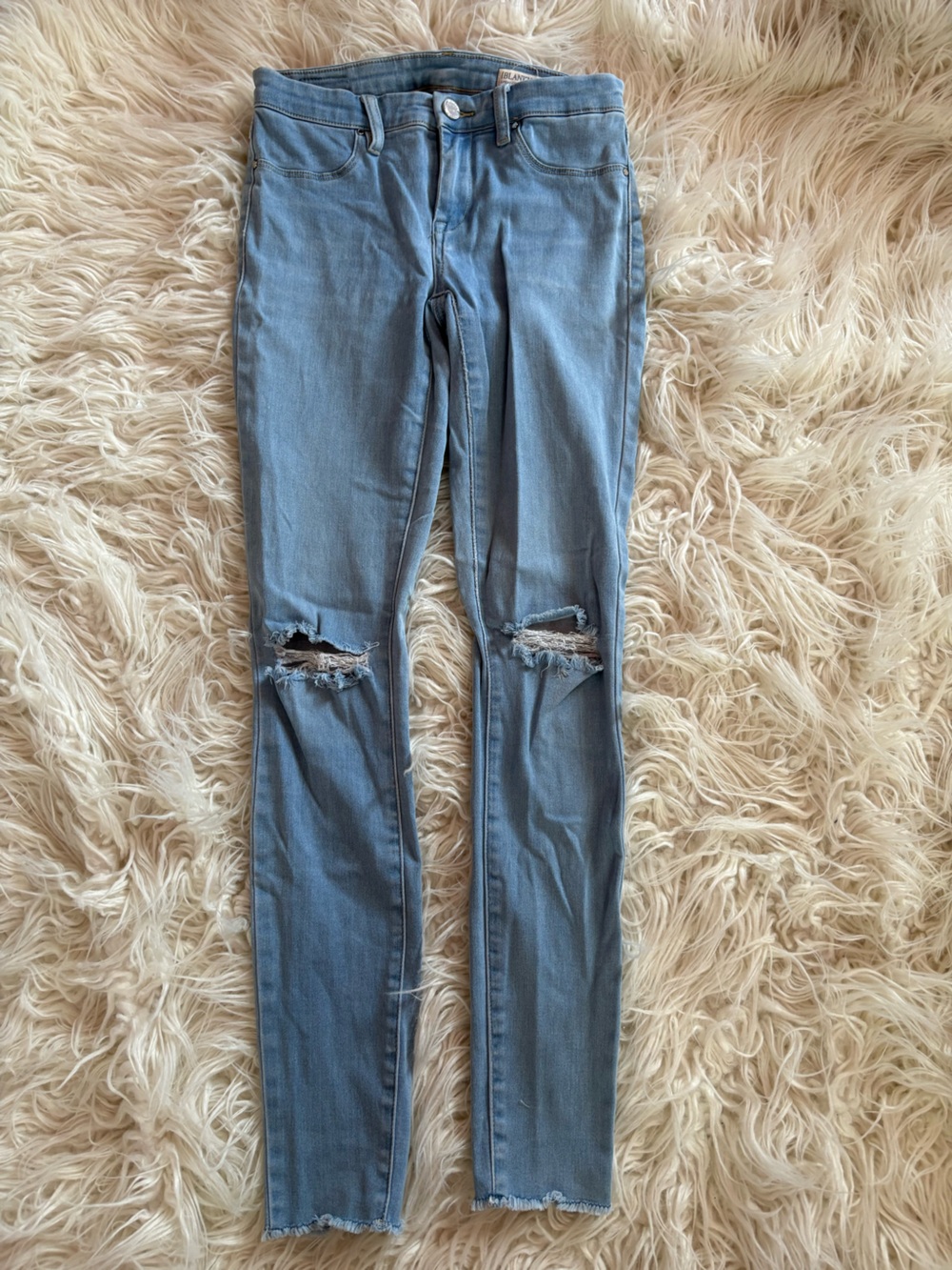 BLANKNYC The Spray On Distressed Skinny Jeans Light Wash Size 26
